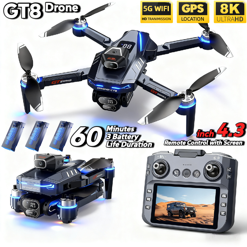Drone Surveying - For Genuine GT8 Drone 4K Professional