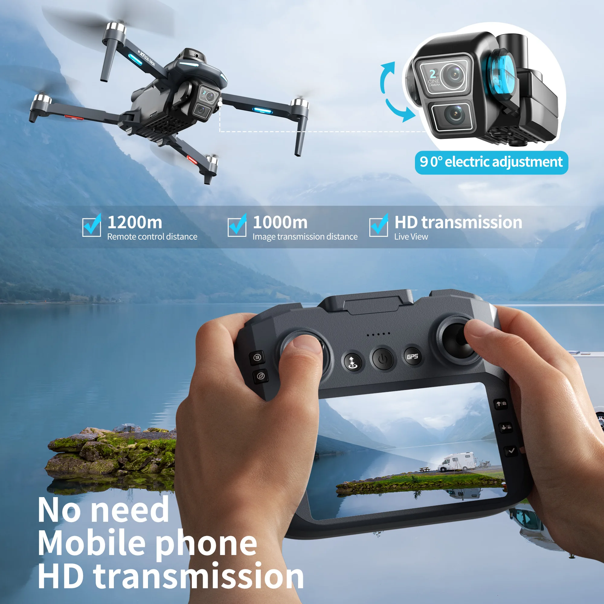 Lenovo XT606 MAX GPS Drone 4k  - Drone Mapping incelemesi ve fiyatı