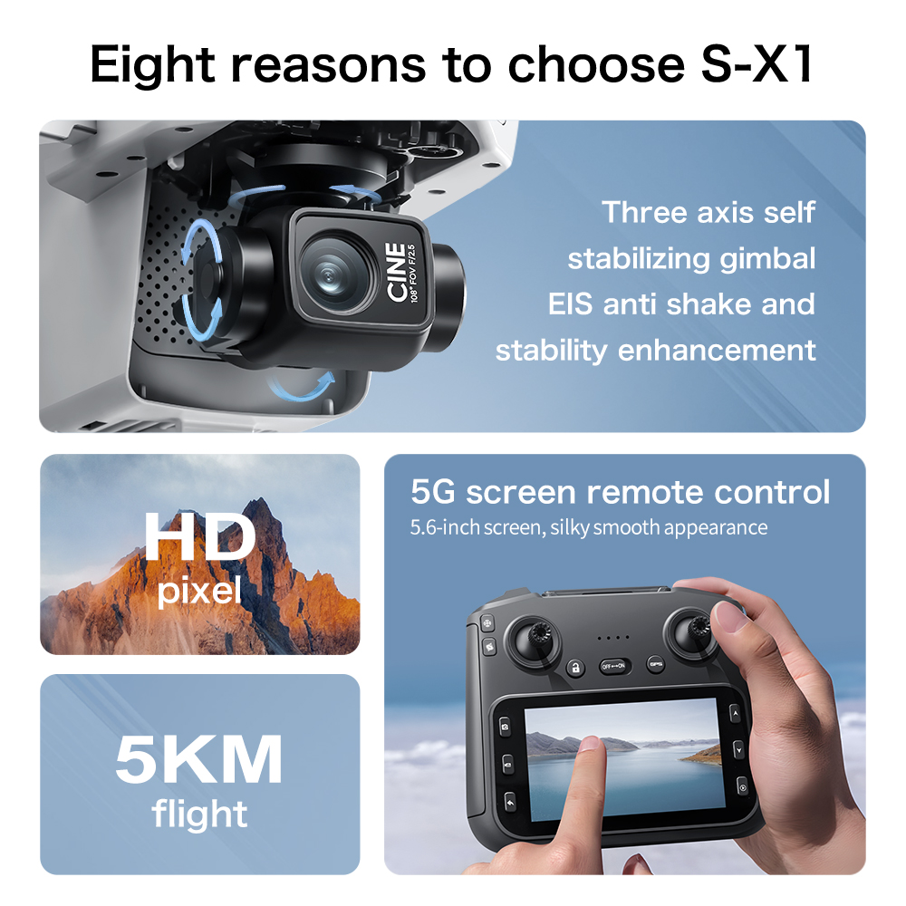 S-X1 MAX GPS Drone with 3-Axis - Drone Surveying incelemesi ve fiyatı